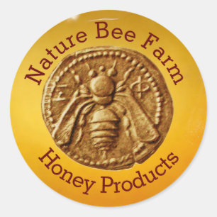 STICKER ROND FOURNITURES DE MAINTIEN DE L'OEUVRE HONEY BEE / BE