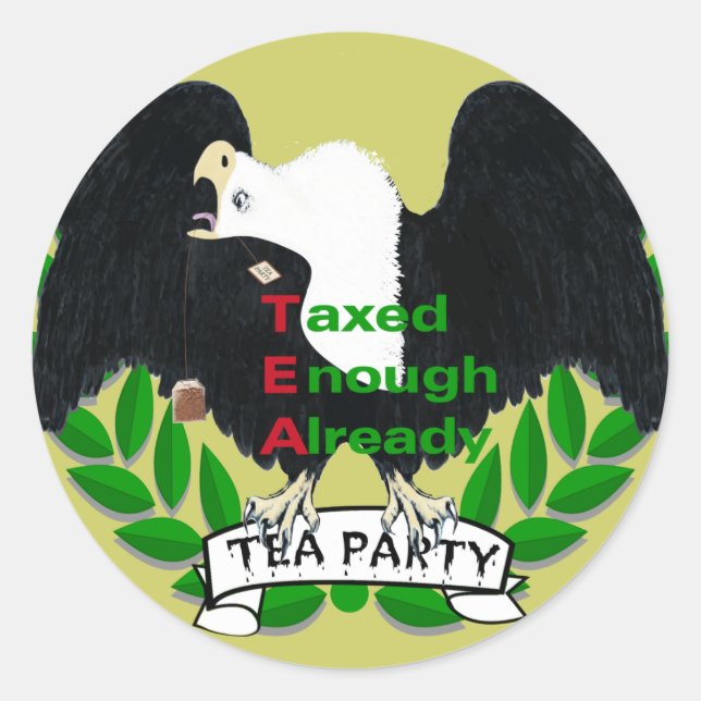 Sticker Rond Fournitures de partie TEA (Devant)