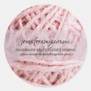 Sticker Rond Fournitures de tricot sur mesure pour petites entr