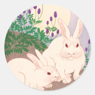 STICKER ROND FOURNITURES POUR EMBALLAGE CADEAU SUR MESURE LAPIN