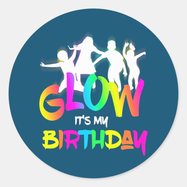 Sticker Rond Fous de lumière C'est mon enfant de danse d'annive (Devant)
