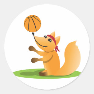 Sticker Rond Fox de basket