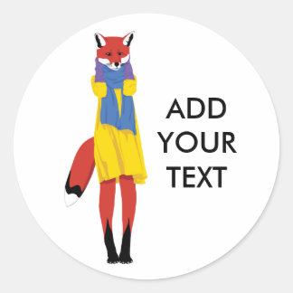 Sticker Rond Foxy Lady