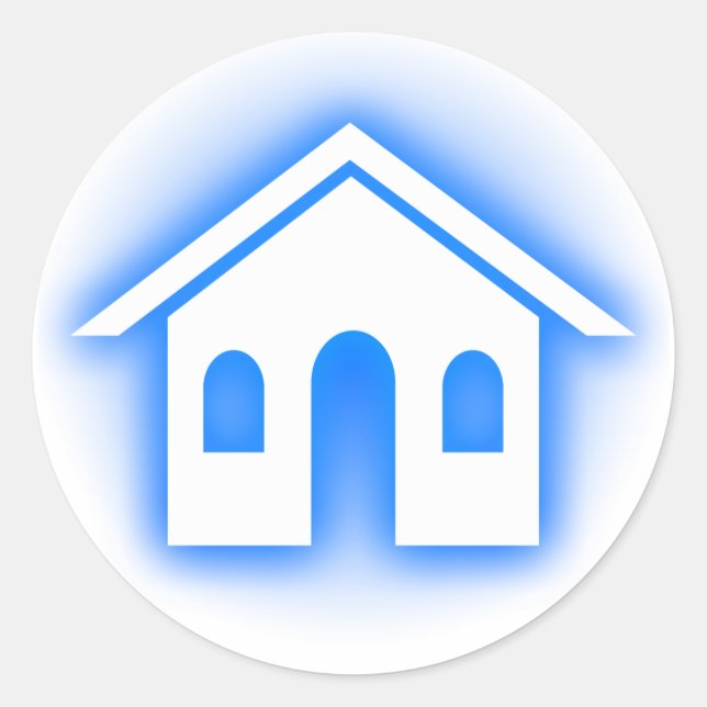 Sticker Rond foyer bleu brillant (Devant)