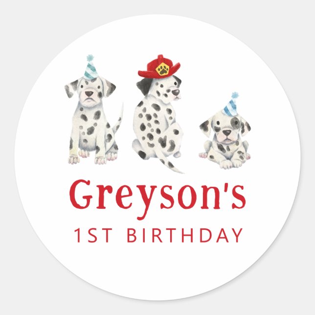 Sticker Rond Foyer Fête d'anniversaire Favoriser (Devant)