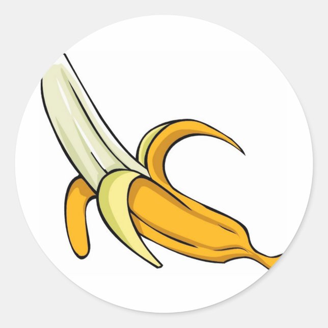 Sticker Rond Fractionnement de la banane (Devant)
