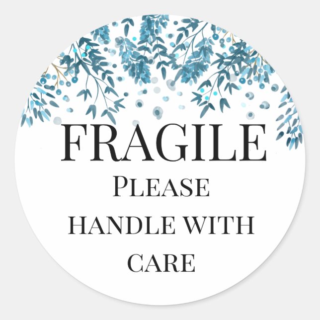 Sticker Rond Fragile s'il vous plaît manipuler avec soin le rev (Devant)