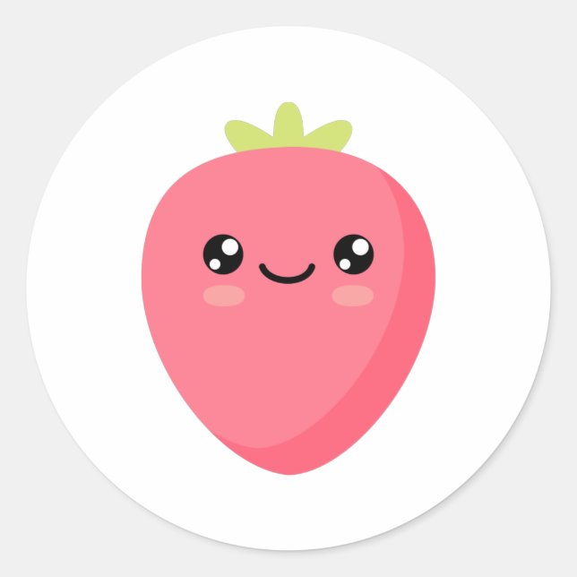 Sticker Rond Fraise (Devant)