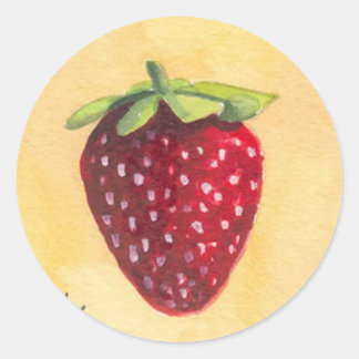 Sticker Rond Fraise