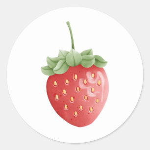 Sticker Rond Fraise
