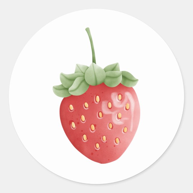 Sticker Rond Fraise (Devant)