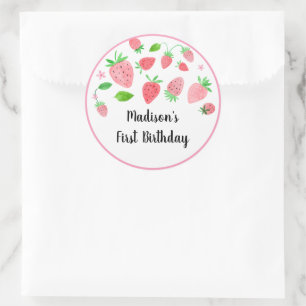 Sticker Rond Fraise Berry Sweet Anniversaire