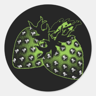 Sticker Rond Fraises