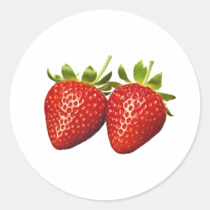 Sticker Rond Fraises