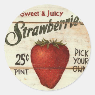 Sticker Rond Fraises