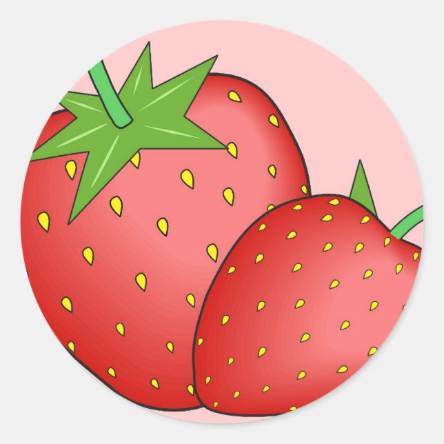 Sticker Rond Fraises (Devant)