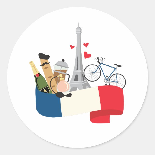 Sticker Rond français (Devant)