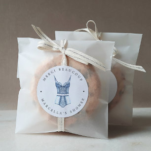 Sticker Rond Français Lingerie Douche Merci Classic Round Sti