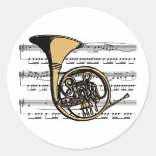 Sticker Rond Française Horn 06 B
