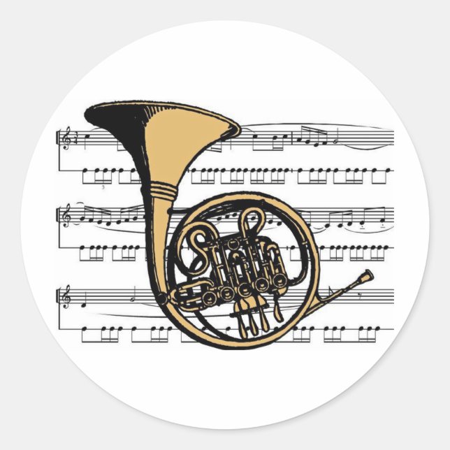Sticker Rond Française Horn 06 B (Devant)