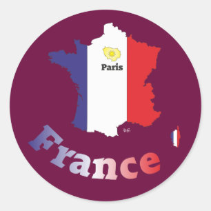 Sticker Rond France Francia