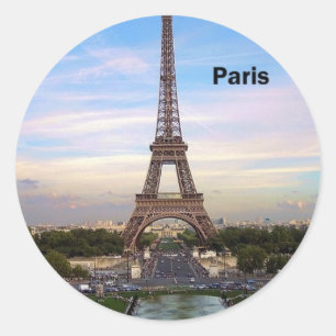 Sticker Rond France Paris Tour Eiffel (nouveau) (St.K.