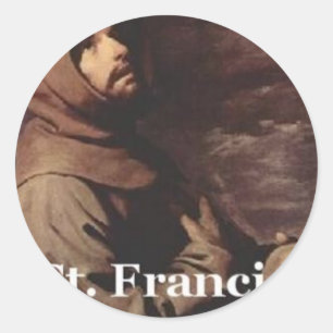 Sticker Rond Franciscain intense de cadeau du St Francis Assisi