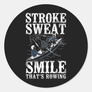 Sticker Rond Frappe Sueur Sourire - C'est l'aviron - L'équipage