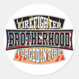 Sticker Rond Fraternité des pompiers