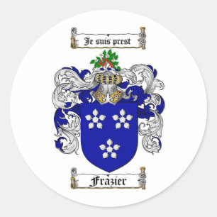 STICKER ROND FRAZIER FAMILLE CREST - FRAZIER COAT D'ARMES