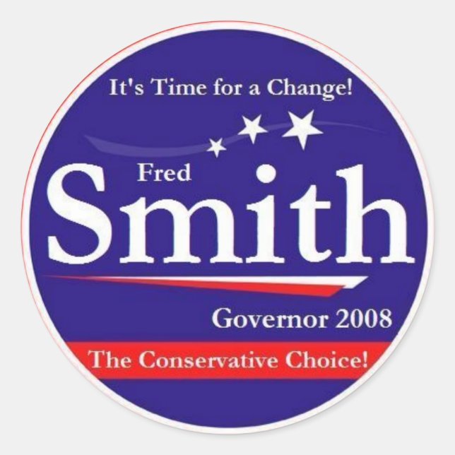 Sticker Rond Fred Smith (Devant)