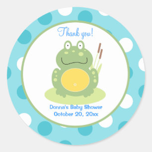 Sticker Rond Freddy l'autocollant rond de faveur de grenouille