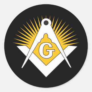 Sticker Rond Freemasonry symbol
