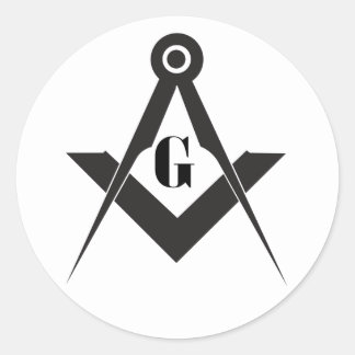 Sticker Rond Freemasonry symbol