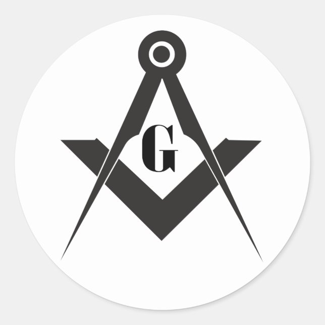 Sticker Rond Freemasonry symbol (Devant)