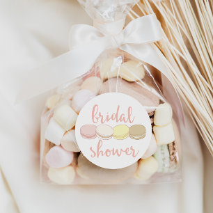 Sticker Rond French Macarons Bridal Shower