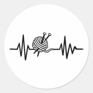 Sticker Rond Fréquence Tricot
