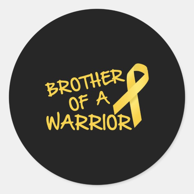 Sticker Rond Frère D'Un Guerrier Sensibilisation Au Cancer De L (Devant)