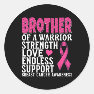 Sticker Rond Frère D'Un Guerrier Soutien À La Sensibilisation A