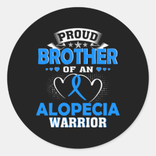 STICKER ROND FRÈRE FIER D'UN GUERRIER ALOPÉCIEN