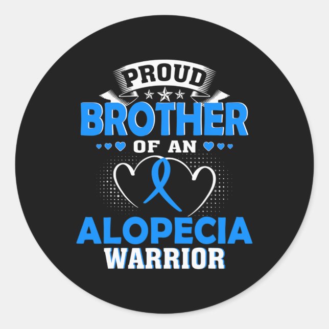 STICKER ROND FRÈRE FIER D'UN GUERRIER ALOPÉCIEN (Devant)