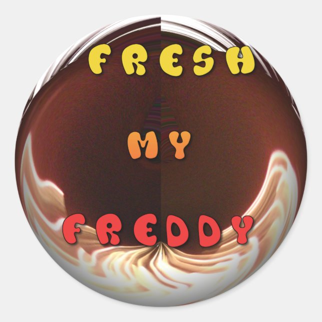 Sticker Rond Fresh My Freddy Art Print (Devant)