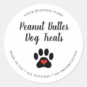 Sticker Rond Friandise pour chien gourmet naturel