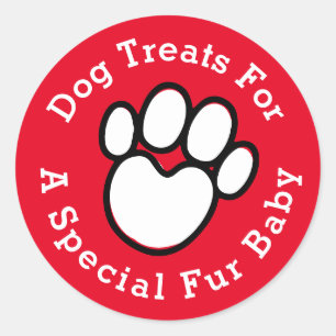Sticker Rond FRIANDISES POUR CHIENS Nourriture pour animaux de 