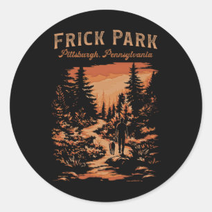 Sticker Rond Frick Park Pittsburgh Pennsylvanie Randonnée Vinta