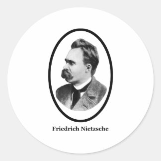 Sticker Rond Friedrich Nietzsche Black Le MUSÉE Zazzle Cadeaux