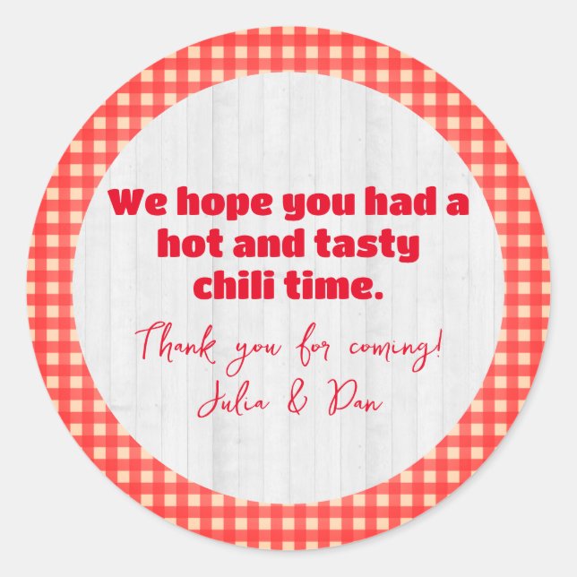 Sticker Rond Friendsgiving Potluck Chili Cook Off Thanksgiving (Devant)