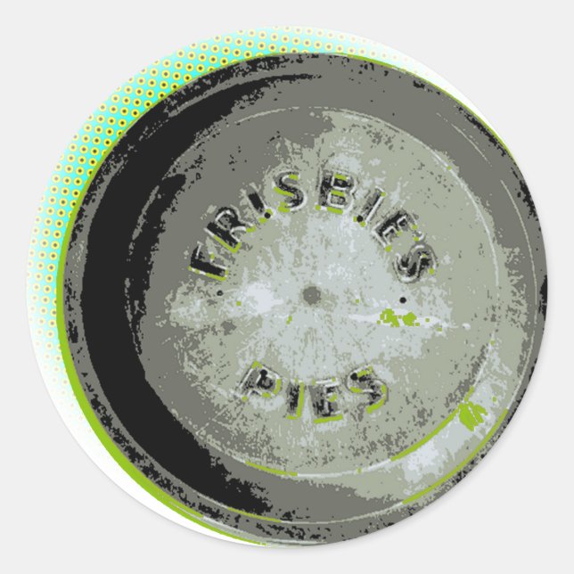 Sticker Rond Frisbee Pie Tin Earth Couleurs (Devant)