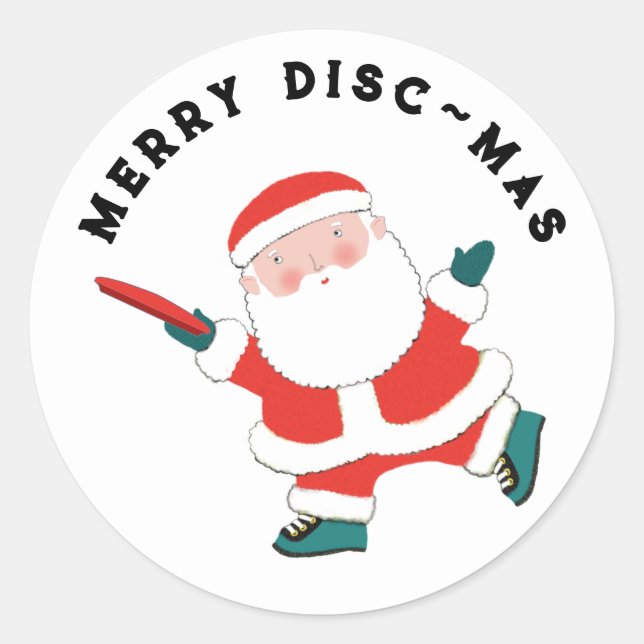 Sticker Rond Frisbee ultime Noël (Devant)