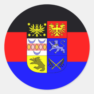 Sticker Rond Frisia est, drapeau